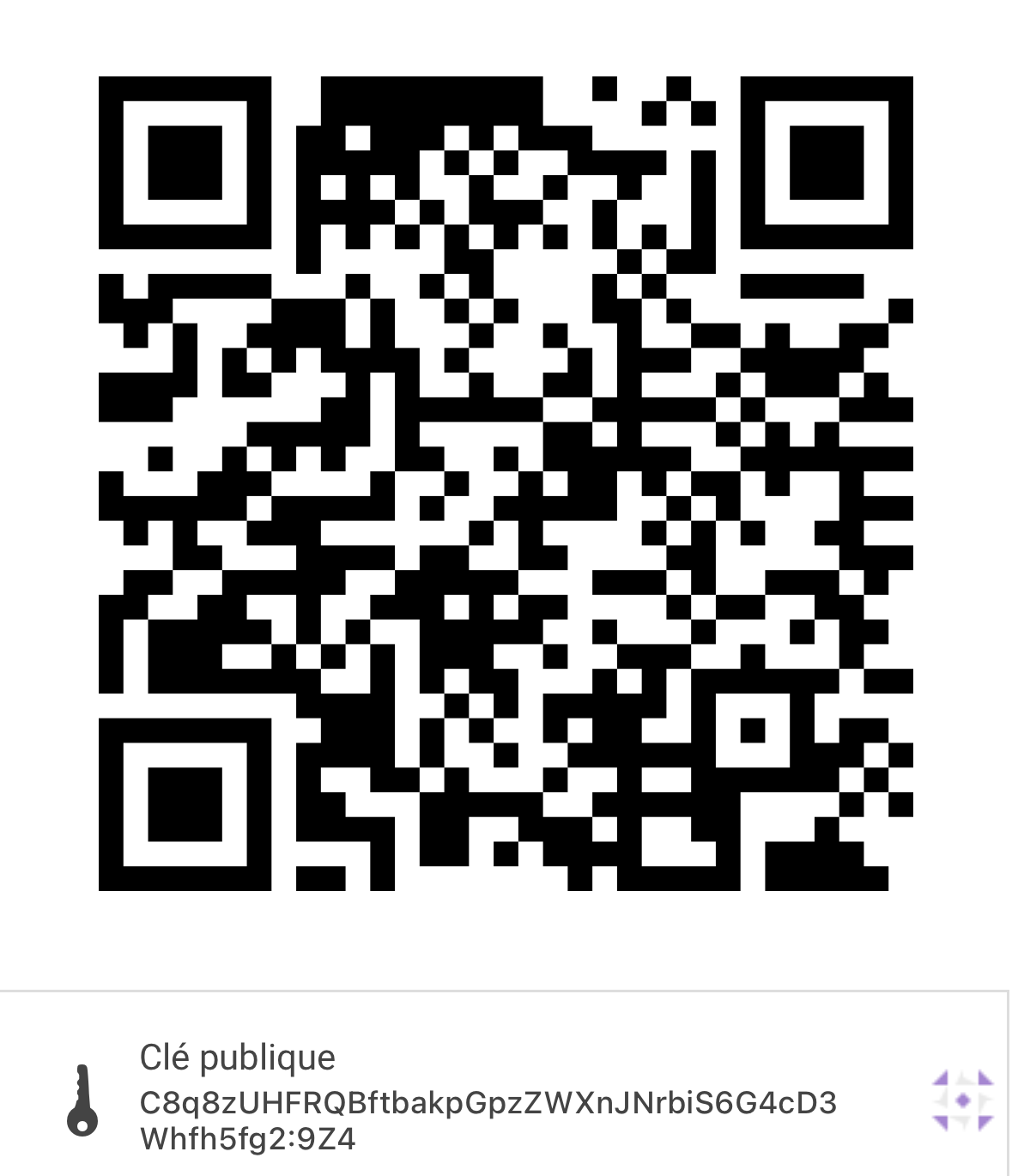 Ğ1 (June) Monnaie Libre, Clé publique Saamour